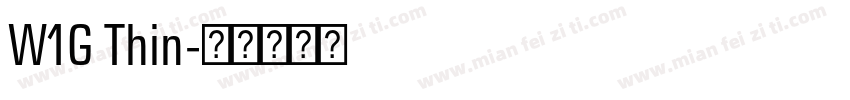 W1G Thin字体转换